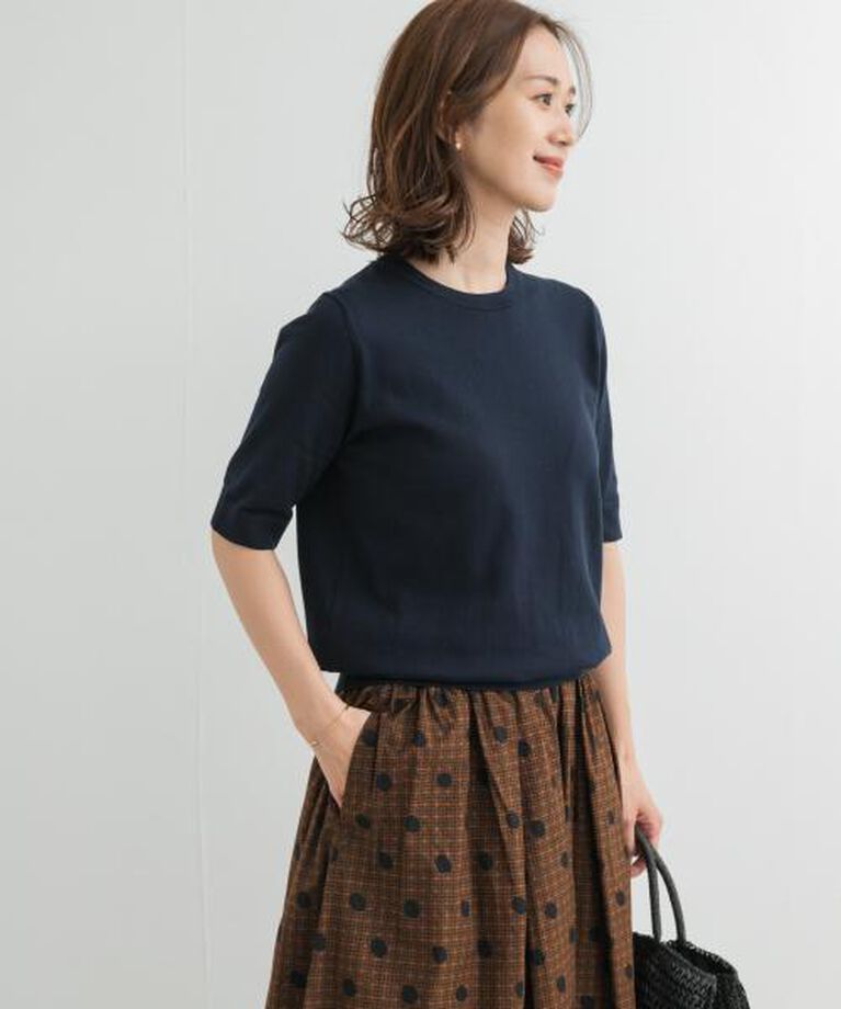 URBAN RESEARCH DOORS「DOORS 『UR TECH ひやサラクール』コットンハーフスリーブKNIT」|ニット・セーター|