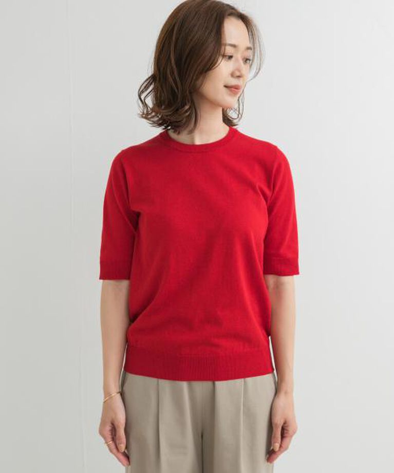 URBAN RESEARCH DOORS「DOORS 『UR TECH ひやサラクール』コットンハーフスリーブKNIT」|ニット・セーター|