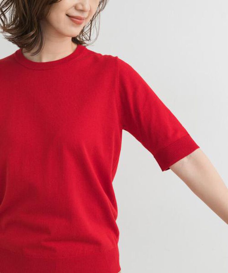 URBAN RESEARCH DOORS「DOORS 『UR TECH ひやサラクール』コットンハーフスリーブKNIT」|ニット・セーター|