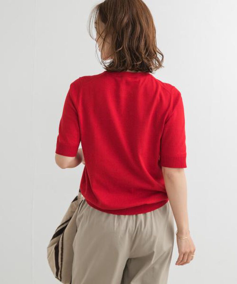 URBAN RESEARCH DOORS「DOORS 『UR TECH ひやサラクール』コットンハーフスリーブKNIT」|ニット・セーター|