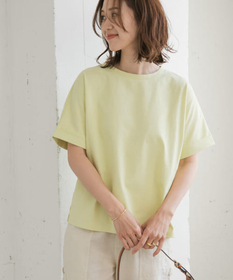 URBAN RESEARCH DOORS「DOORS 『UR TECH』コットンロールスリーブプルオーバー」|Tシャツ・カットソー|