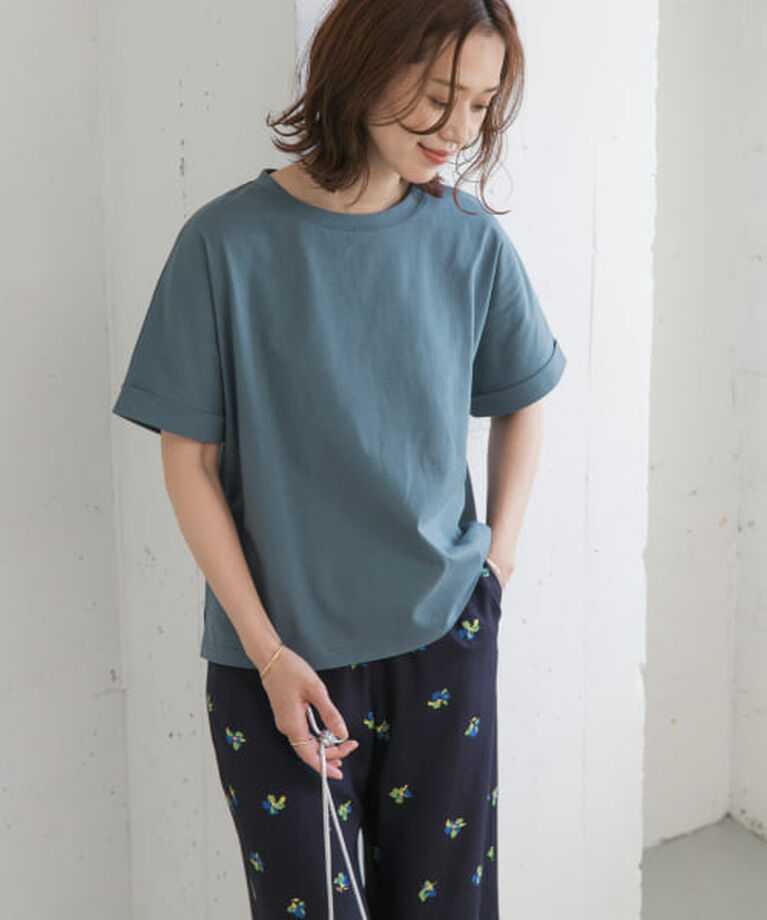 URBAN RESEARCH DOORS「DOORS 『UR TECH』コットンロールスリーブプルオーバー」|Tシャツ・カットソー|