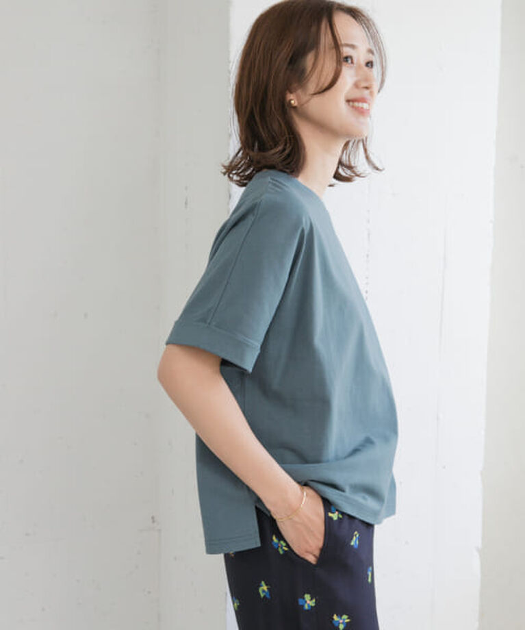 URBAN RESEARCH DOORS「DOORS 『UR TECH』コットンロールスリーブプルオーバー」|Tシャツ・カットソー|