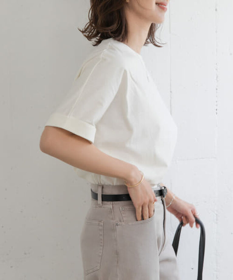 URBAN RESEARCH DOORS「DOORS 『UR TECH』コットンロールスリーブプルオーバー」|Tシャツ・カットソー|