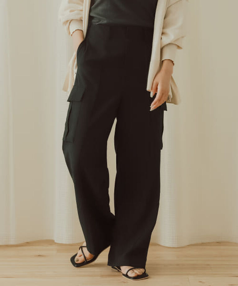 SENSE OF PLACE by URBAN RESEARCH「SENSE OF PLACE ハイウエストミリタリーパンツ」|その他|BLACK