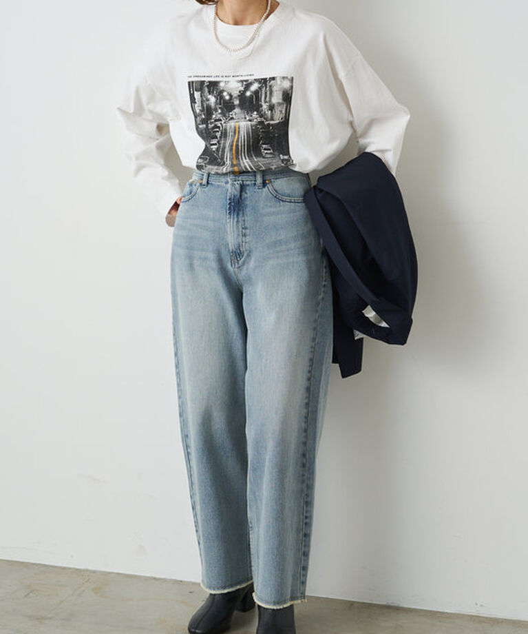  「《リバイバル》【低身長/高身長対応】タテストレッチ足長デニムパンツ」|その他|