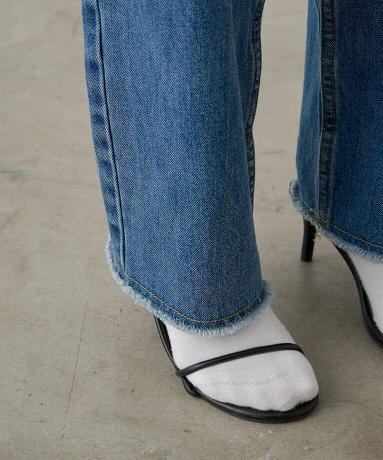  「《リバイバル》【低身長/高身長対応】タテストレッチ足長デニムパンツ」|その他|