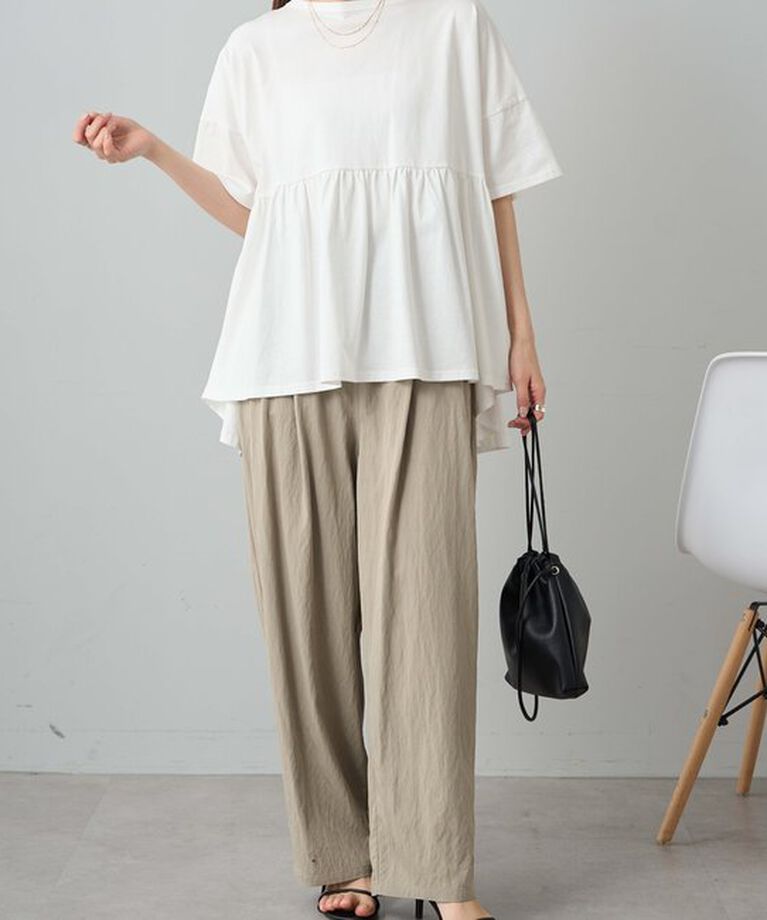  「《リバイバル》【WEB限定/Du noir】バッグリボンペプラムTシャツ」|プルオーバー|