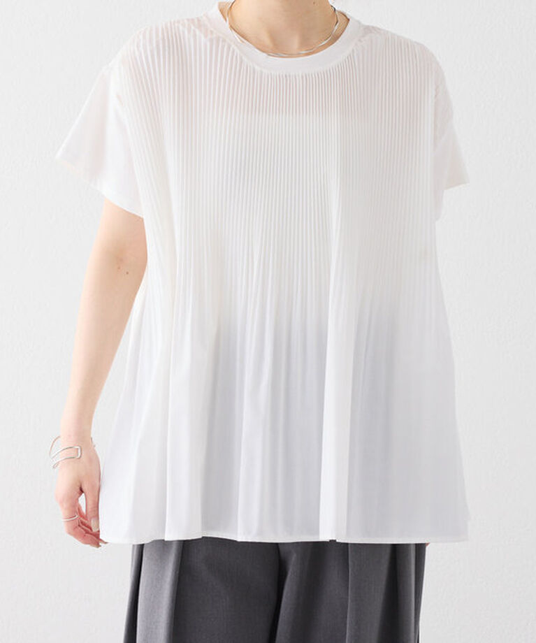  「《リバイバル》【WEB限定/Du noir】フロントプリーツTシャツ」|プルオーバー|