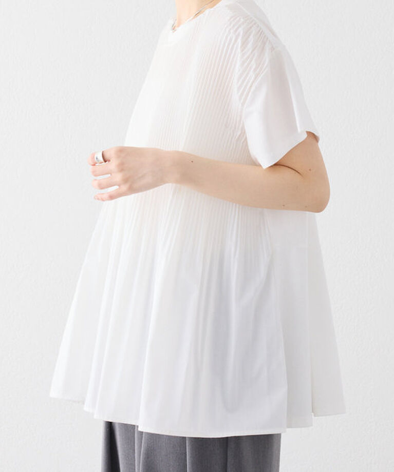  「《リバイバル》【WEB限定/Du noir】フロントプリーツTシャツ」|プルオーバー|
