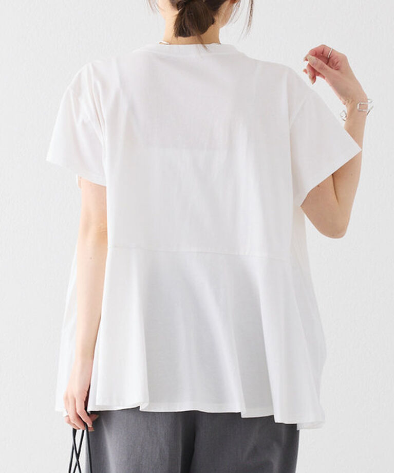  「《リバイバル》【WEB限定/Du noir】フロントプリーツTシャツ」|プルオーバー|
