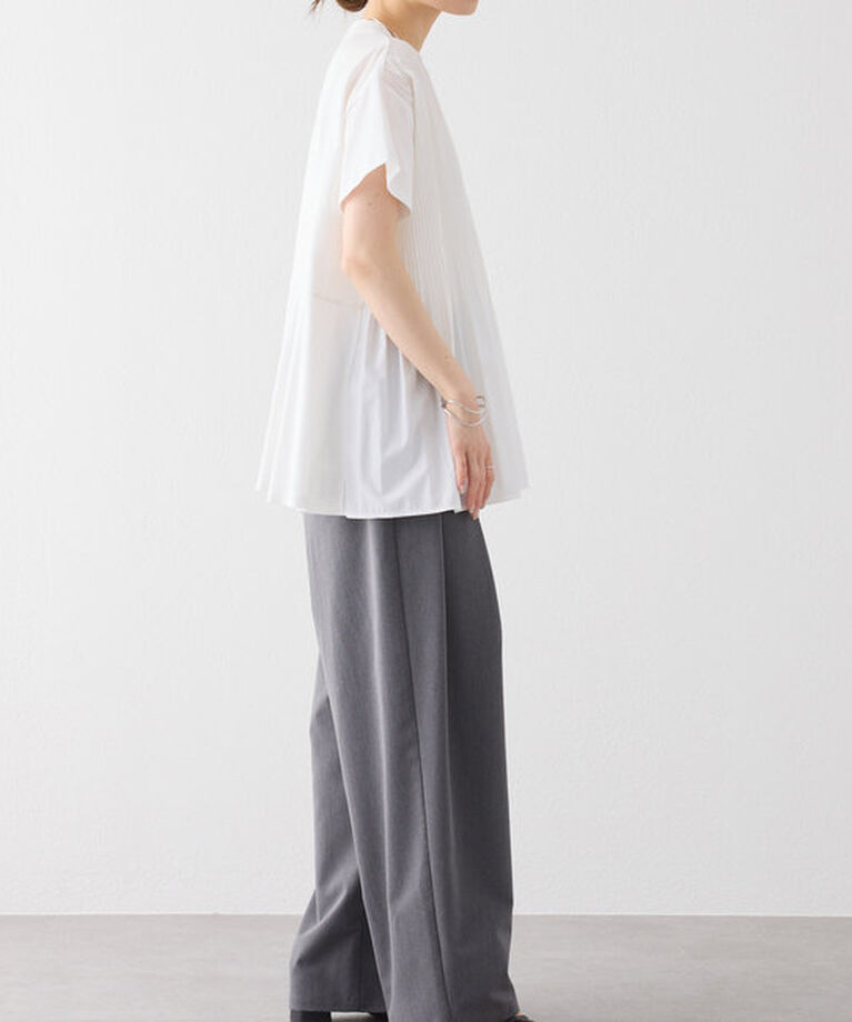  「《リバイバル》【WEB限定/Du noir】フロントプリーツTシャツ」|プルオーバー|