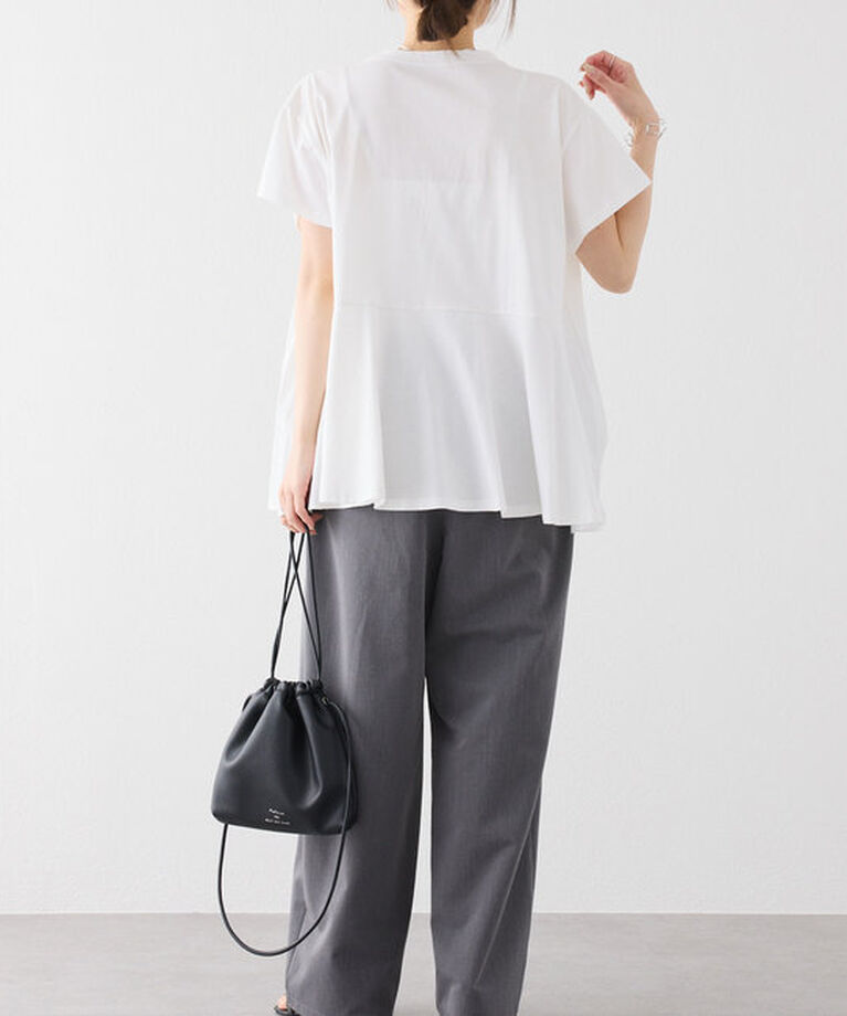  「《リバイバル》【WEB限定/Du noir】フロントプリーツTシャツ」|プルオーバー|