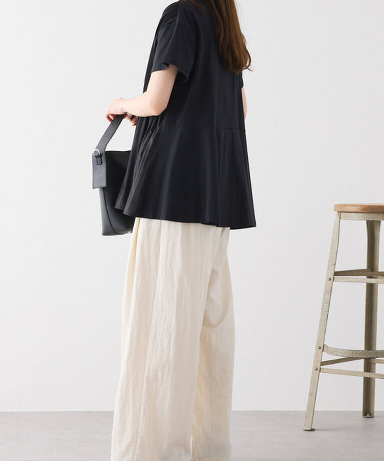  「《リバイバル》【WEB限定/Du noir】フロントプリーツTシャツ」|プルオーバー|