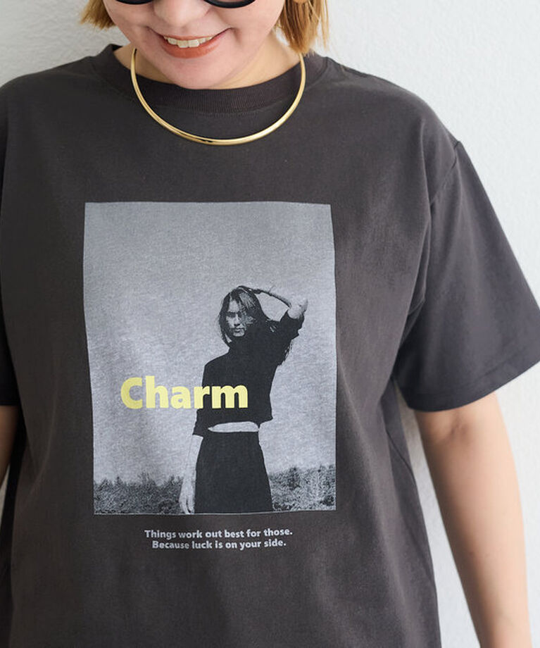  「【＠remi_usus企画】CharmフォトプリントTシャツ」|プルオーバー|