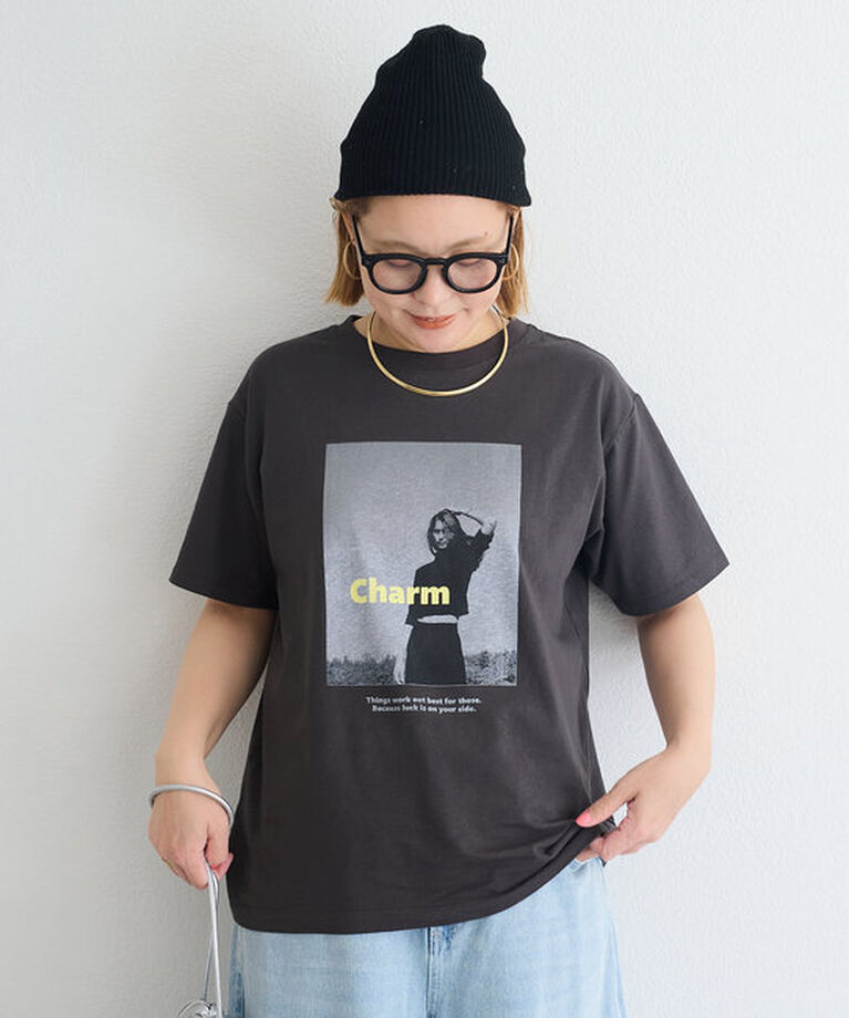 「【＠remi_usus企画】CharmフォトプリントTシャツ」|プルオーバー|