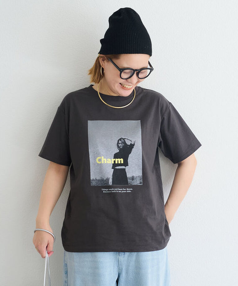  「【＠remi_usus企画】CharmフォトプリントTシャツ」|プルオーバー|