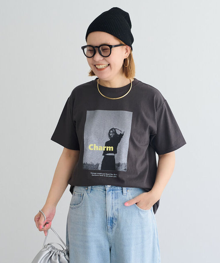  「【＠remi_usus企画】CharmフォトプリントTシャツ」|プルオーバー|