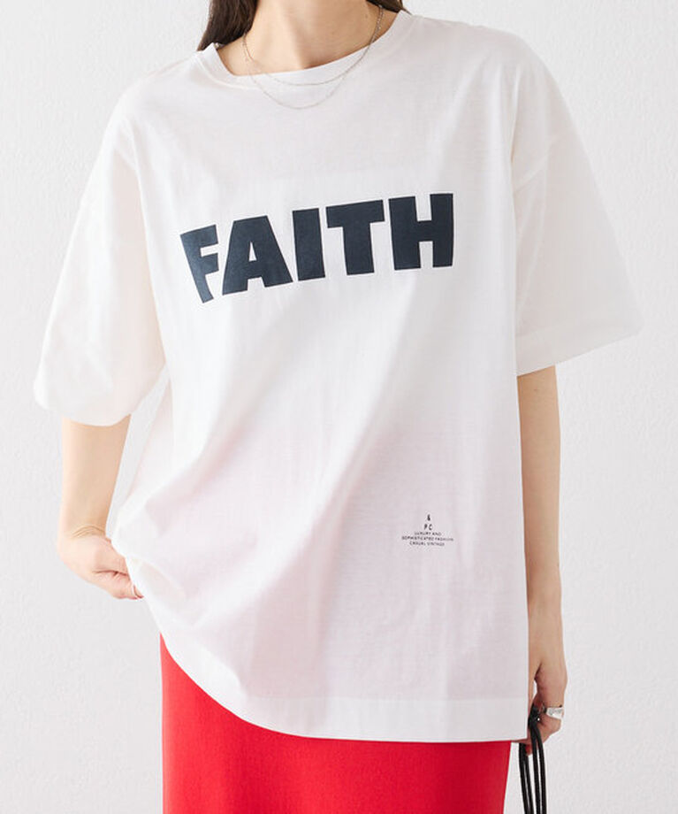  「【汗シミ防止素材】シンプルロゴTシャツ」|プルオーバー|オフホワイト