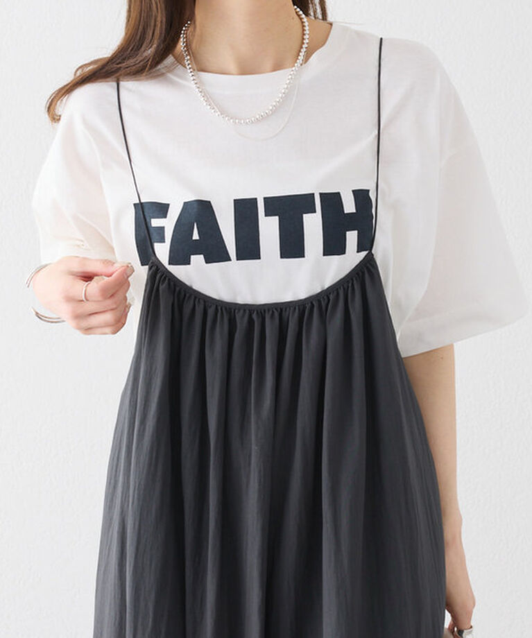  「【汗シミ防止素材】シンプルロゴTシャツ」|プルオーバー|