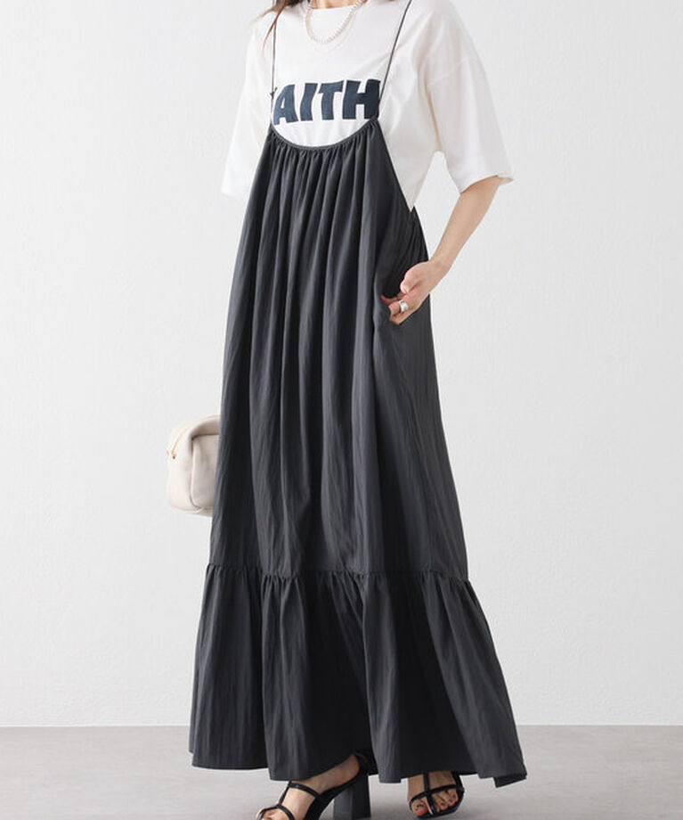  「【汗シミ防止素材】シンプルロゴTシャツ」|プルオーバー|