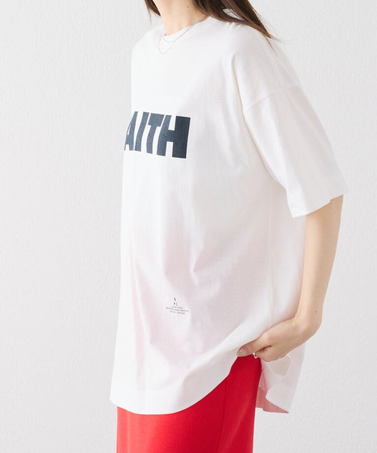  「【汗シミ防止素材】シンプルロゴTシャツ」|プルオーバー|