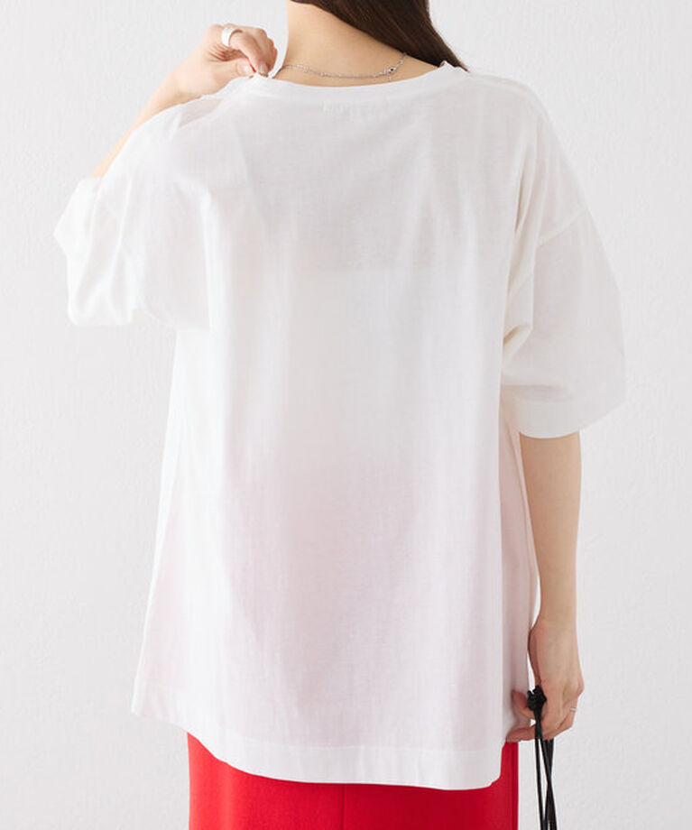  「【汗シミ防止素材】シンプルロゴTシャツ」|プルオーバー|