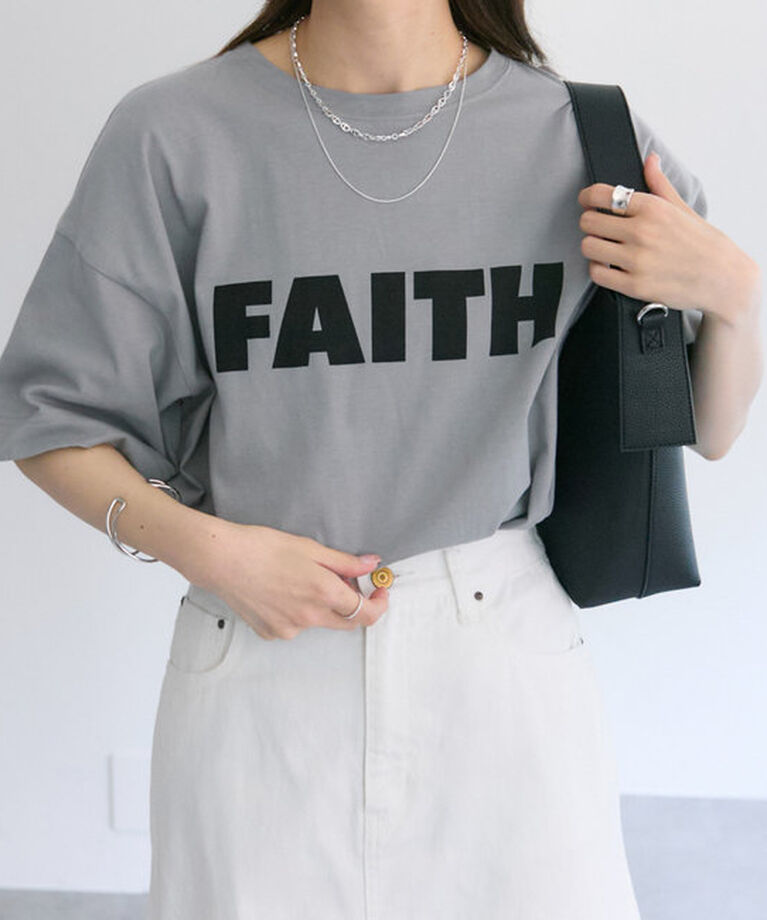  「【汗シミ防止素材】シンプルロゴTシャツ」|プルオーバー|