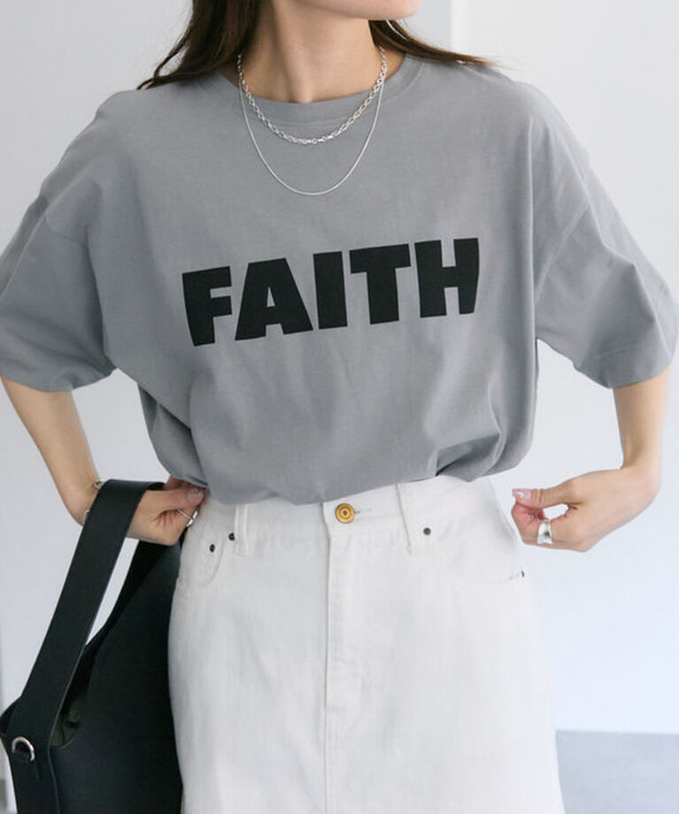  「【汗シミ防止素材】シンプルロゴTシャツ」|プルオーバー|