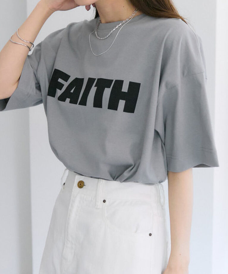 「【汗シミ防止素材】シンプルロゴTシャツ」|プルオーバー|
