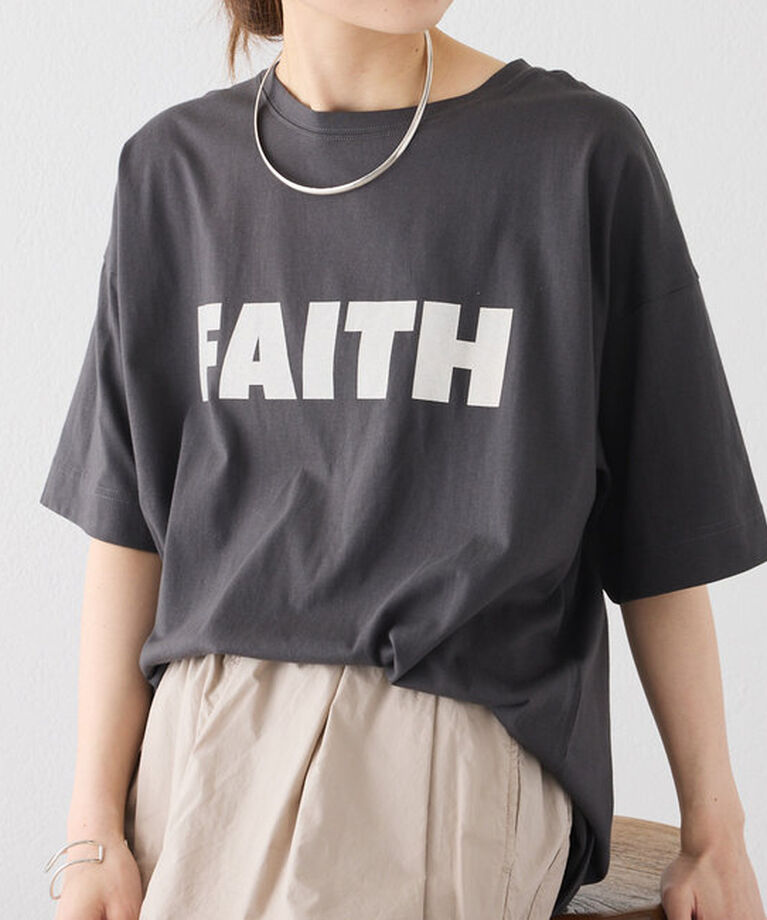  「【汗シミ防止素材】シンプルロゴTシャツ」|プルオーバー|