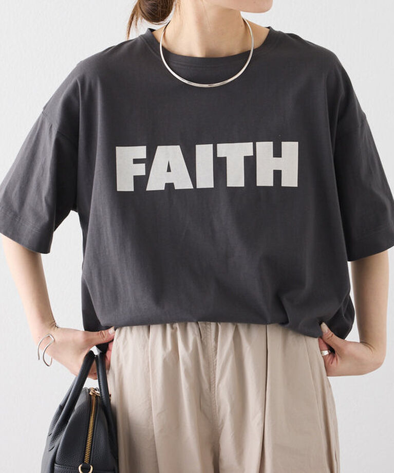  「【汗シミ防止素材】シンプルロゴTシャツ」|プルオーバー|