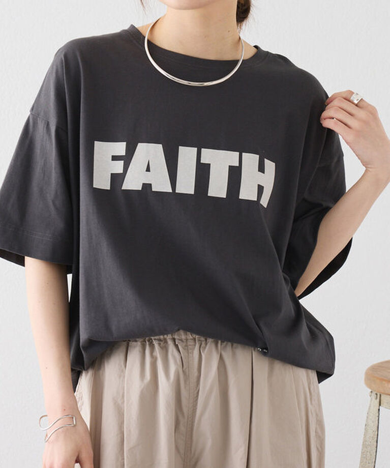  「【汗シミ防止素材】シンプルロゴTシャツ」|プルオーバー|