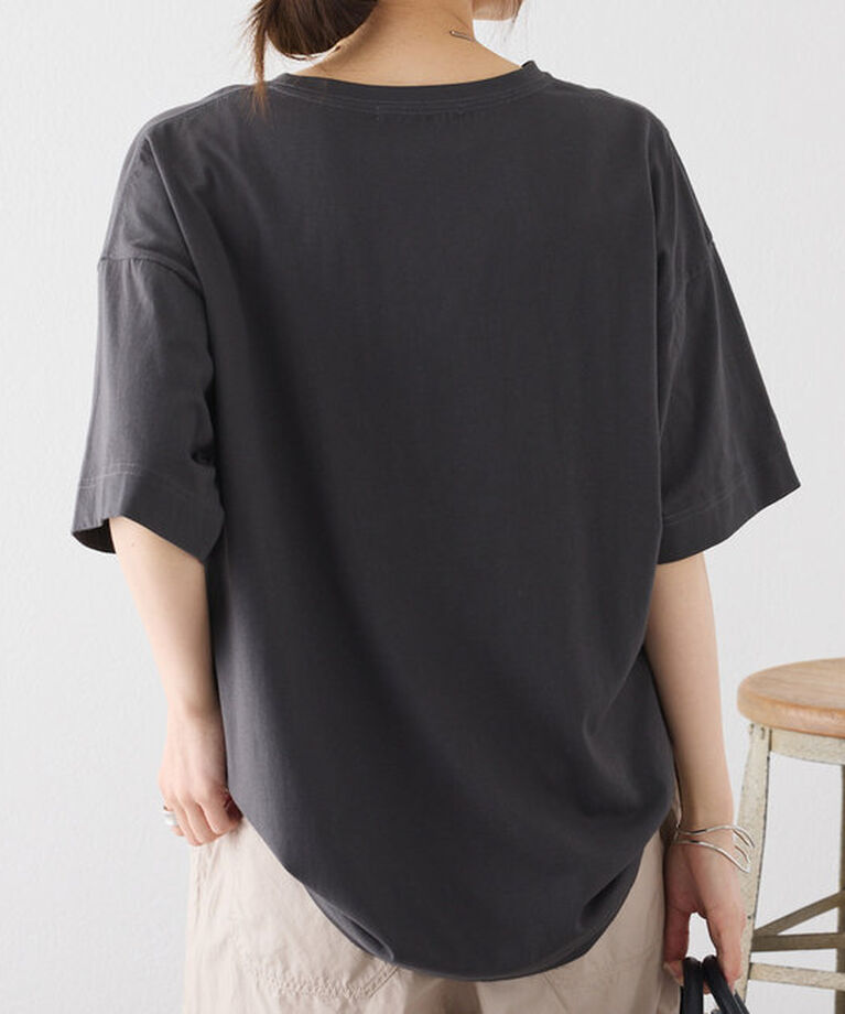  「【汗シミ防止素材】シンプルロゴTシャツ」|プルオーバー|