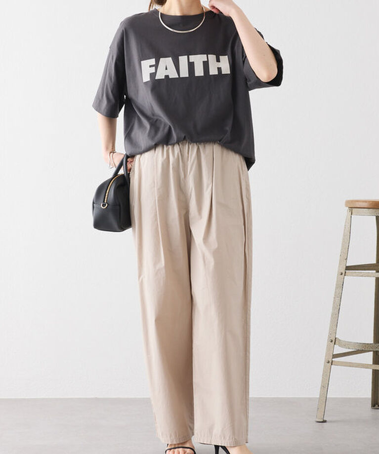  「【汗シミ防止素材】シンプルロゴTシャツ」|プルオーバー|
