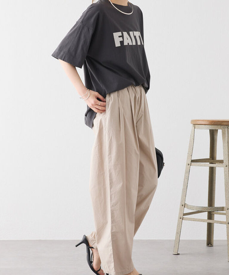  「【汗シミ防止素材】シンプルロゴTシャツ」|プルオーバー|
