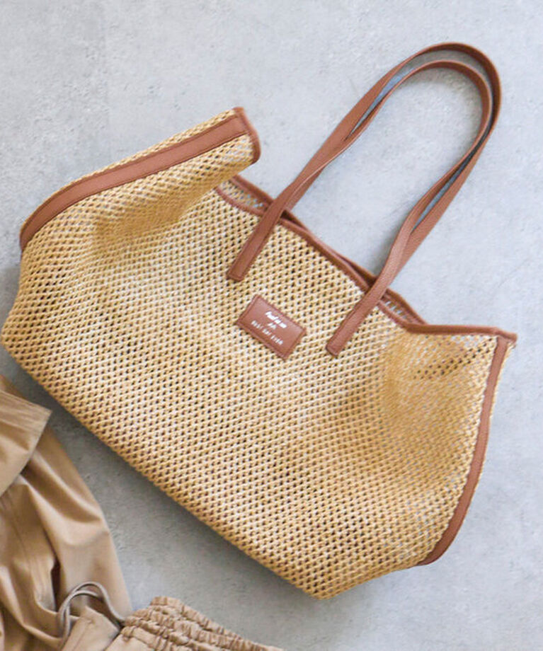  「2WAYカゴトートBAG」|ショルダー・メッセンジャー|ベージュ