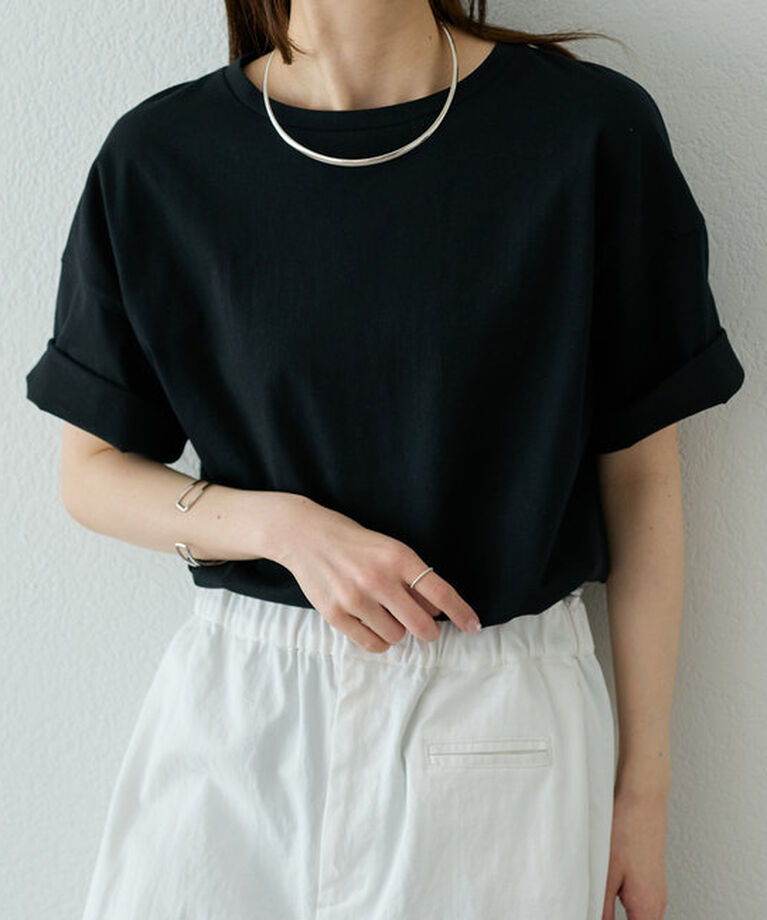  「【汗シミ防止】ワンポイントロゴTシャツ」|プルオーバー|