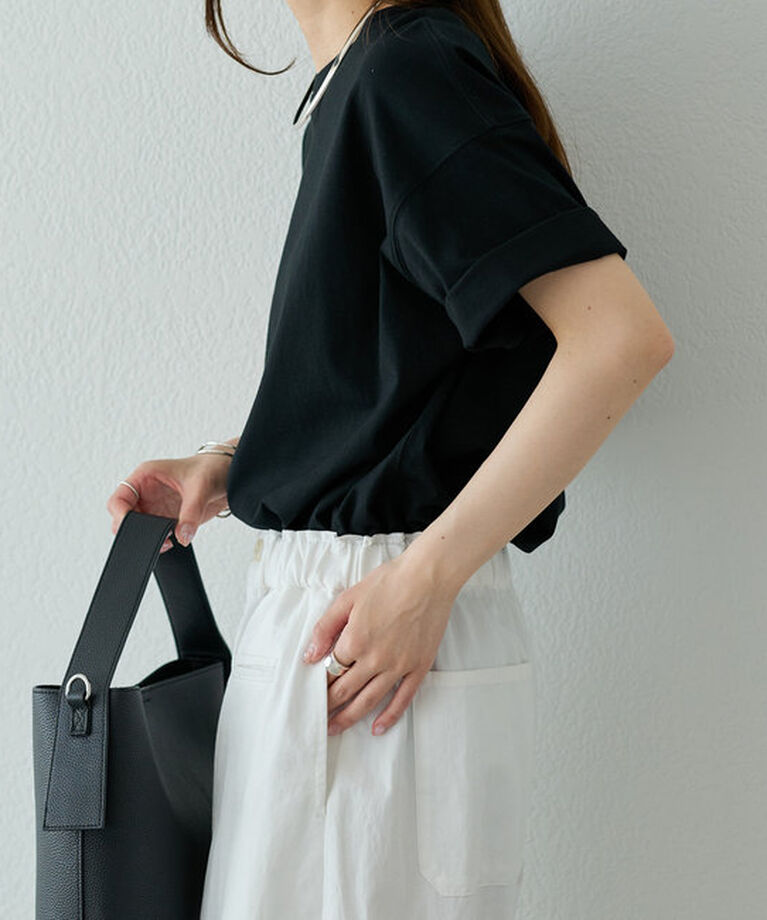  「【汗シミ防止】ワンポイントロゴTシャツ」|プルオーバー|