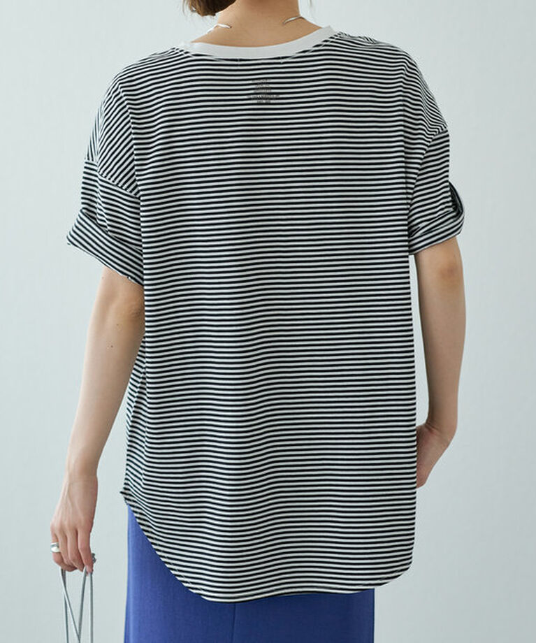  「【汗シミ防止】ワンポイントロゴTシャツ」|プルオーバー|
