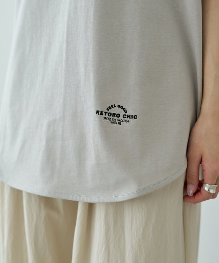  「【汗シミ防止】ワンポイントロゴTシャツ」|プルオーバー|