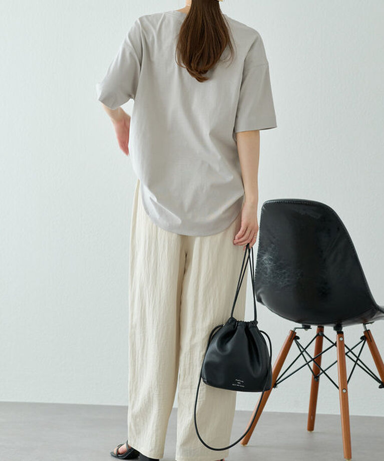  「【汗シミ防止】ワンポイントロゴTシャツ」|プルオーバー|
