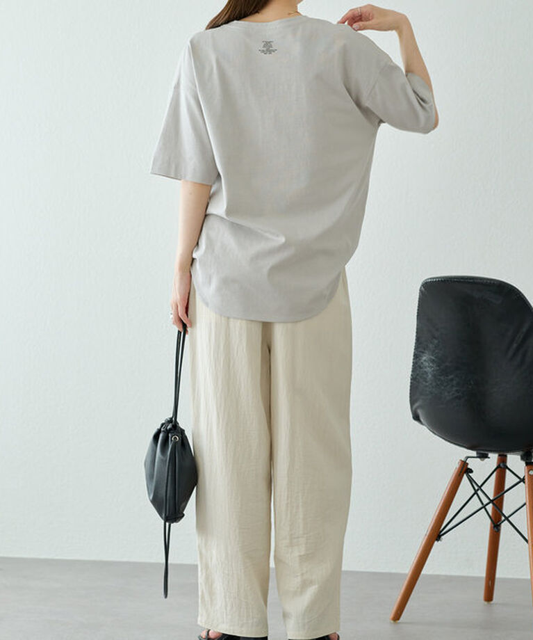  「【汗シミ防止】ワンポイントロゴTシャツ」|プルオーバー|