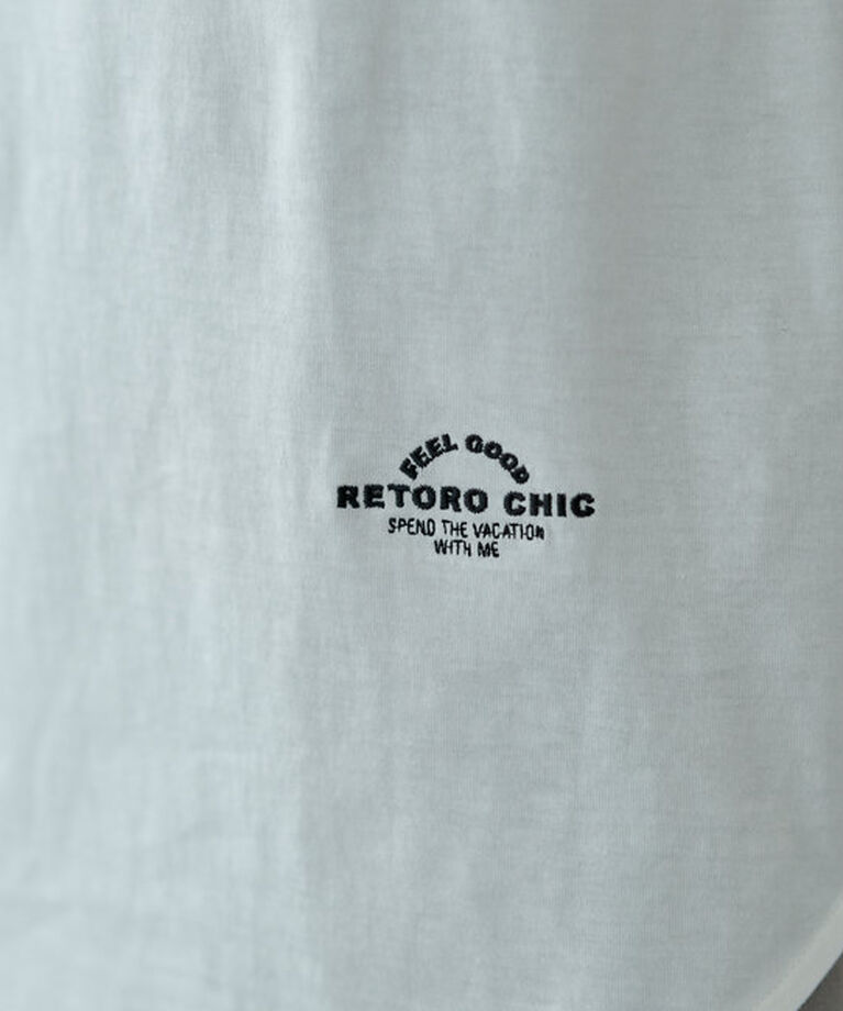  「【汗シミ防止】ワンポイントロゴフレンチスリーブTシャツ」|プルオーバー|