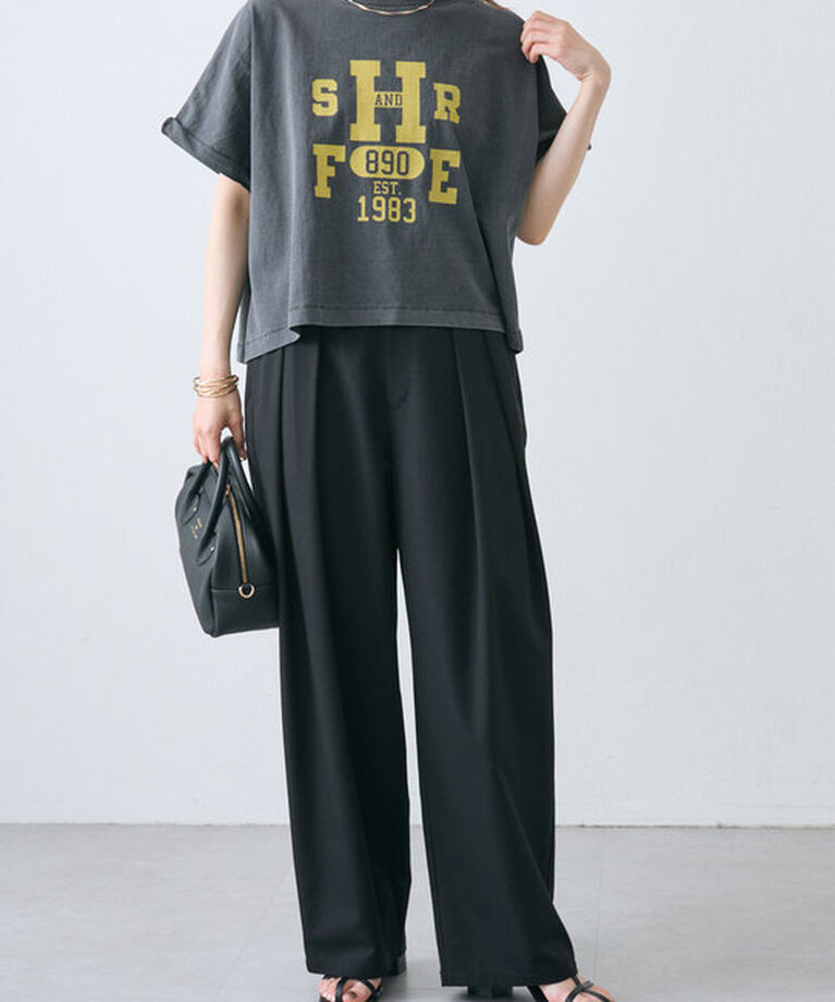 「カレッジロゴショートTシャツ」|プルオーバー|