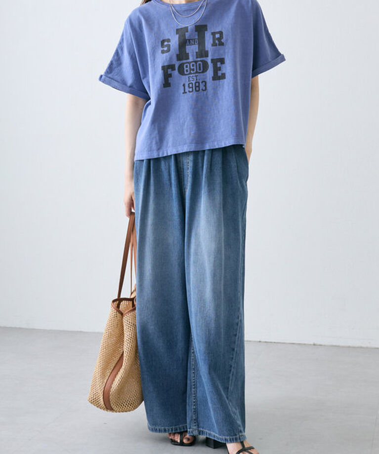 「カレッジロゴショートTシャツ」|プルオーバー|