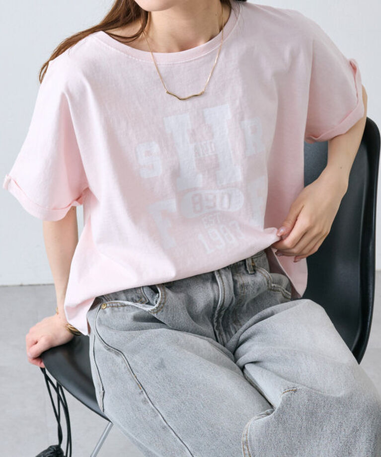  「カレッジロゴショートTシャツ」|プルオーバー|