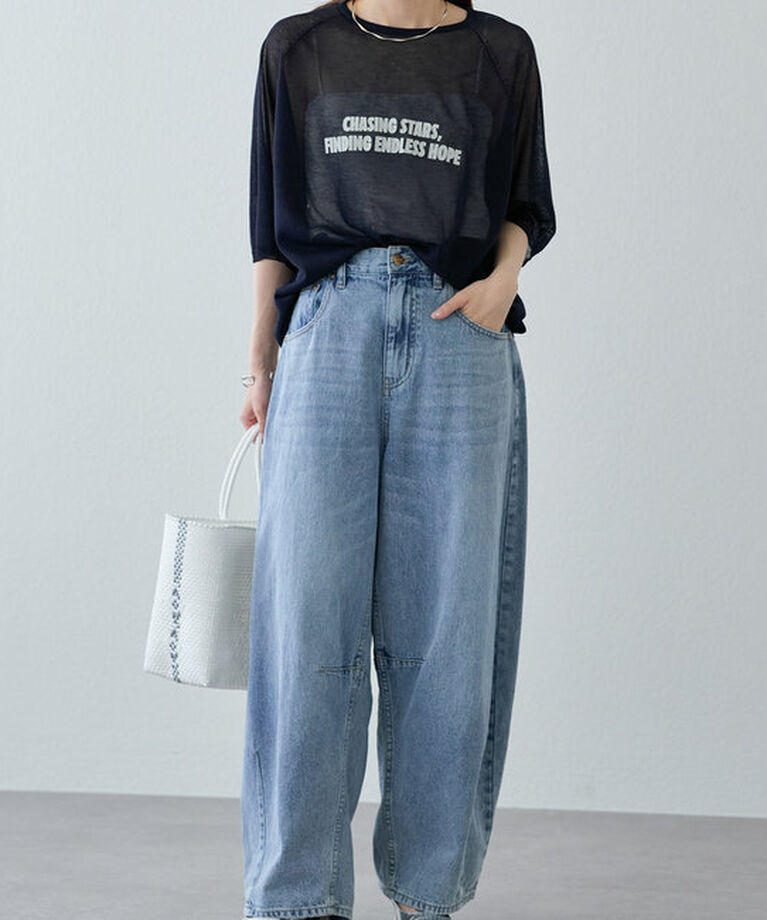  「【25th】綿麻デニムカーブシルエットパンツ」|その他|