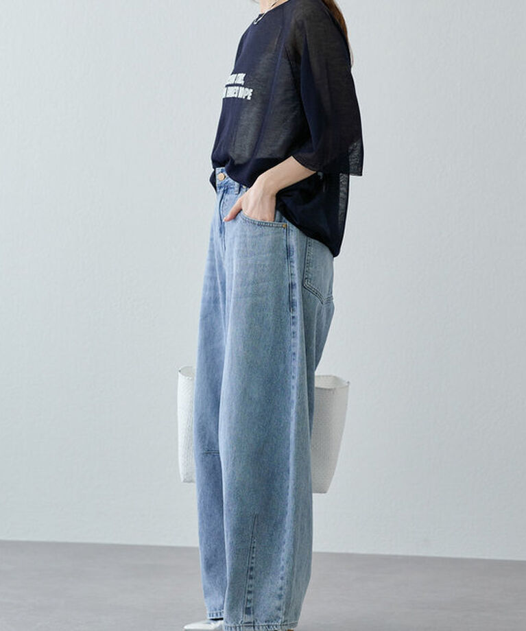 「【25th】綿麻デニムカーブシルエットパンツ」|その他|