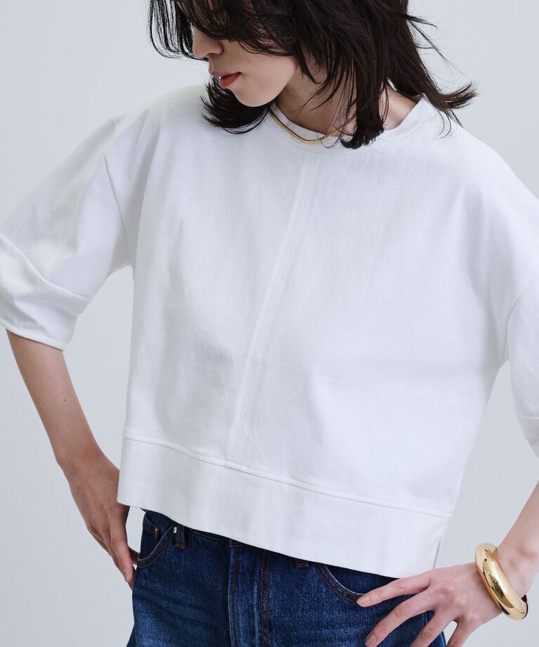GALLEST「【再入荷】フォルムスリーブカットソー」|Tシャツ・カットソー|ホワイト(001)